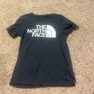 The North Face Charcoal Tee with White Logo